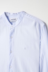 COTTON SHIRT WITH STAND-UP COLLAR