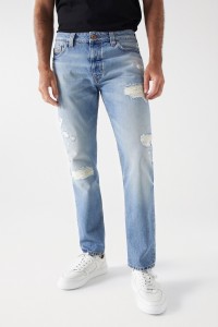 CRAFT SERIES REGULAR-JEANS MIT RISSEN