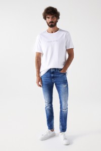 CRAFT SERIES SKINNY-JEANS IM DESTROYED-LOOK