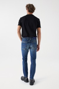 JEANS SLIM CRAFT SERIES COM LAVAGEM PREMIUM