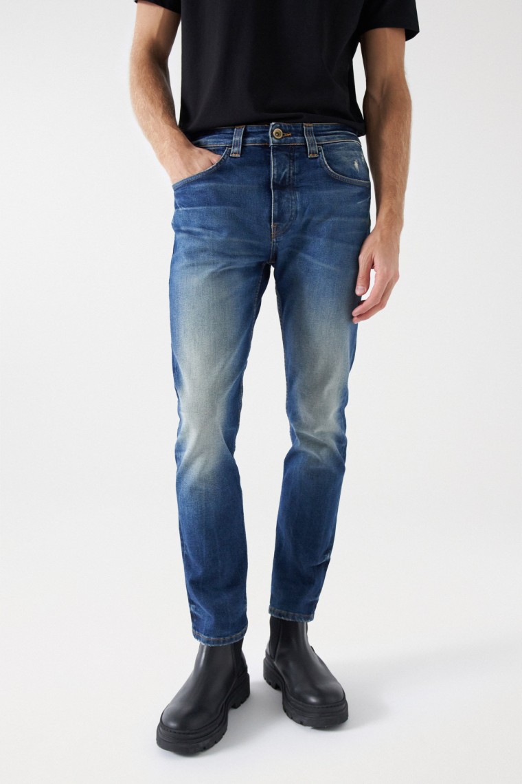 JEANS SLIM CRAFT SERIES COM LAVAGEM PREMIUM