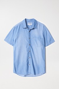 CHEMISE EN DENIM LGER AVEC POCHE