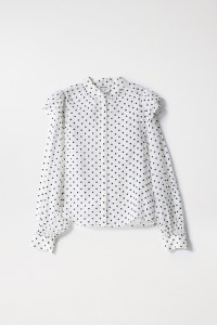 POLKA DOT SHIRT WITH RUFFLES