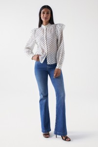 POLKA DOT SHIRT WITH RUFFLES