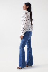 POLKA DOT SHIRT WITH RUFFLES