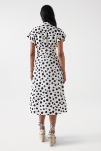 POLKA DOT MIDI DRESS