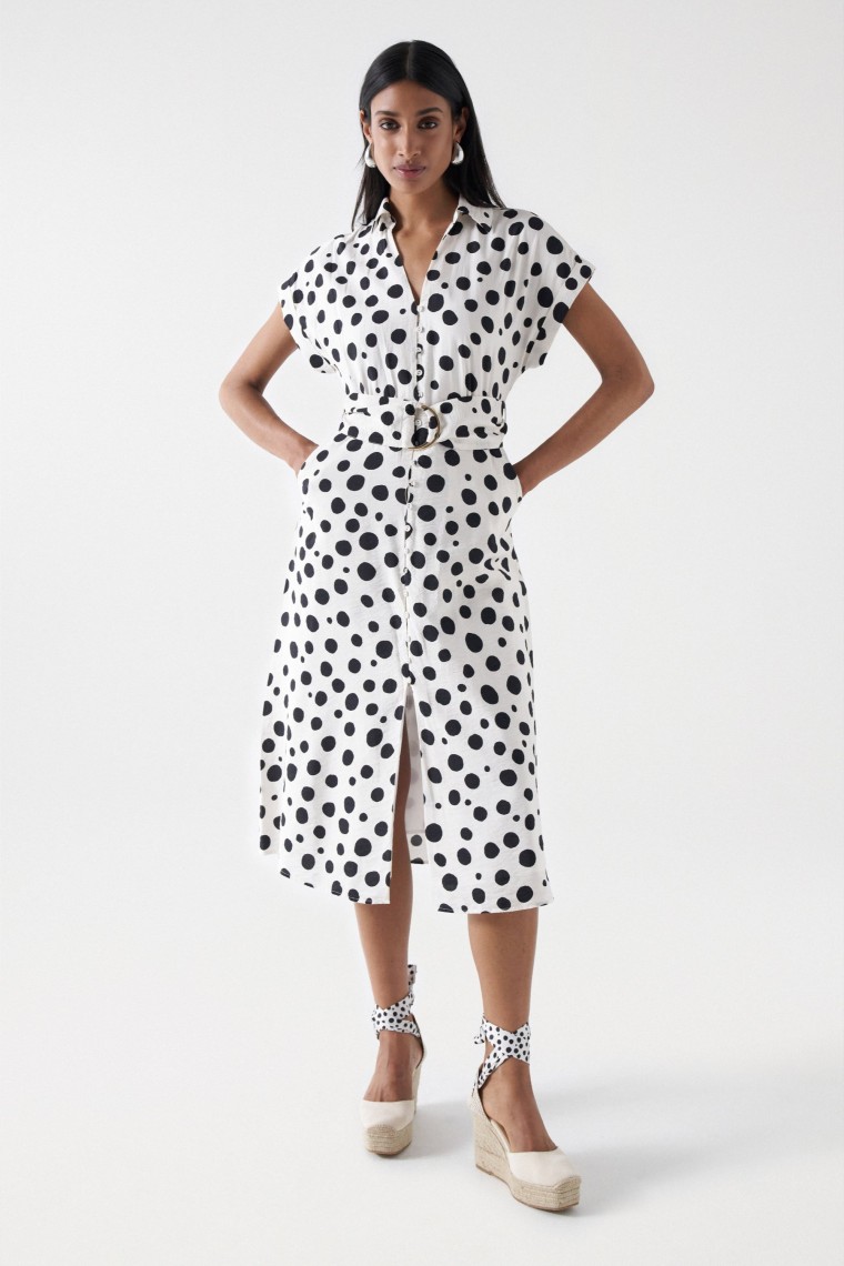 POLKA DOT MIDI DRESS