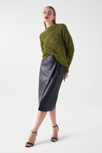 JACQUARD SWEATER WITH WOOL AND MOHAIR