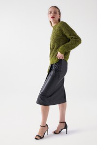 JACQUARD SWEATER WITH WOOL AND MOHAIR