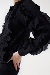 SHIRT WITH BALLOON SLEEVES AND RUFFLES