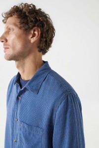 STRIPED TENCEL SHIRT