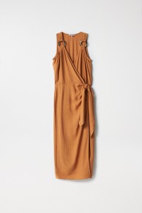 WRAPOVER DRESS WITH RING DETAIL ON THE STRAPS