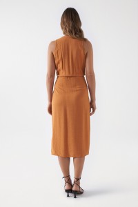 WRAPOVER DRESS WITH RING DETAIL ON THE STRAPS