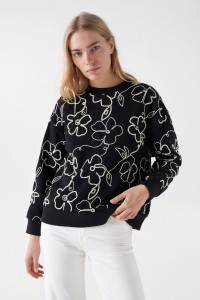 SWEATSHIRT MIT STICKEREI