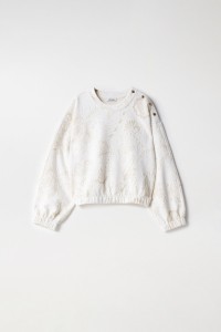 SHORT SWEATSHIRT WITH PATTERN