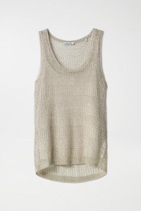 KNIT TOP IN METALLIC YARN