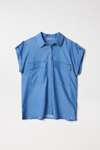 SHORT SLEEVE LIGHTDENIM SHIRT