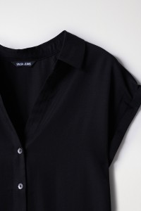 PLAIN SATIN-FEEL SHIRT