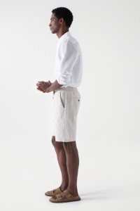 LINEN BLEND SHORTS