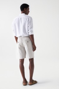 LINEN BLEND SHORTS