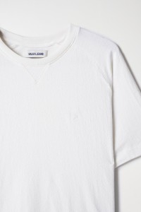 TEXTURED T-SHIRT WITH LOGO