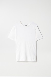 TEXTURED T-SHIRT WITH LOGO