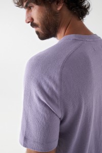 TEXTURED T-SHIRT WITH LOGO