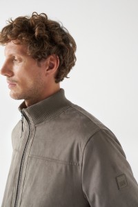 BLOUSON AVIATEUR EN DAIM