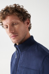 BLOUSON AVIATEUR EN DAIM