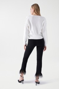 WOOL JUMPER WITH GLITTER DETAIL