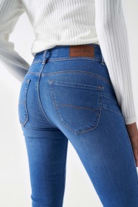 SECRET PUSH IN-JEANS, CROPPED SKINNY-PASSFORM, MIT SEN