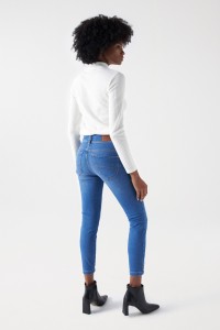 SECRET PUSH IN-JEANS, CROPPED SKINNY-PASSFORM, MIT SEN