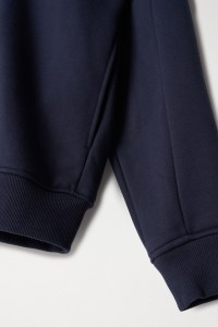 SWEATSHIRT WITH ZIP AND TECHNICAL FABRIC DETAILS