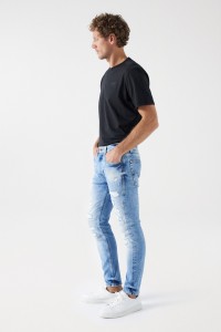 CRAFT SERIES SLIM JEANS WITH RIPS