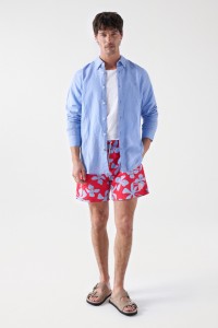 FLORAL PRINT SWIMMING TRUNKS