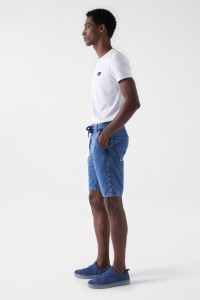 LINEN MIX TEXTURED SHORTS