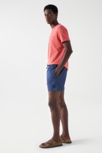 PLAIN SWIMMING TRUNKS WITH DRAWSTRING