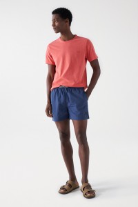 PLAIN SWIMMING TRUNKS WITH DRAWSTRING