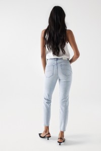 FAITH PUSH IN CROPPED SLIM JEANS WITH GLITTER