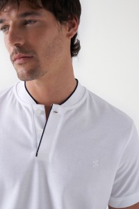 POLO SHIRT WITH COLOUR CONTRAST ON THE COLLAR