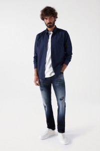 CRAFT SERIES SLIM-JEANS MIT RISSEN