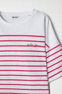 STRIPED T-SHIRT WITH SALSA LOGO