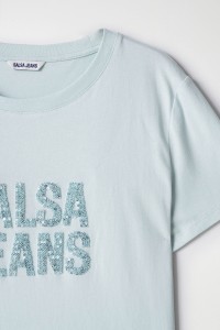 T-SHIRT WITH SALSA LOGO IN BEADS