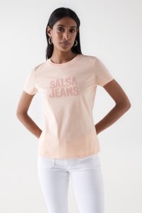 T-SHIRT WITH SALSA LOGO IN BEADS