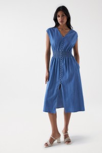 LIGHTDENIM MIDI DRESS