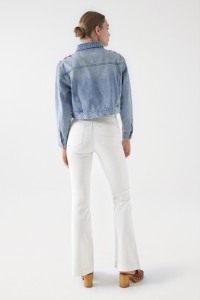 DENIM JACKET WITH EMBROIDERED DETAILS