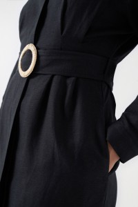 LINEN DRESS WITH BELT