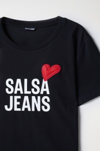 T-SHIRT WITH SALSA LOGO AND HEART DETAIL