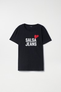 T-SHIRT WITH SALSA LOGO AND HEART DETAIL