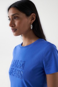 T-SHIRT WITH SALSA LOGO IN BEADS